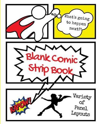 Book cover for Blank Comic Strip Book Kapow