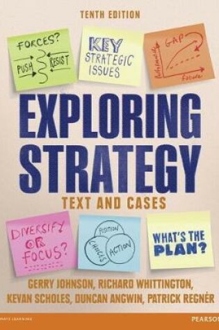 Cover of Exploring Strategy (Text and Cases), plus MyStrategyLab with Pearson eText
