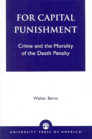 Cover of For Capital Punishment