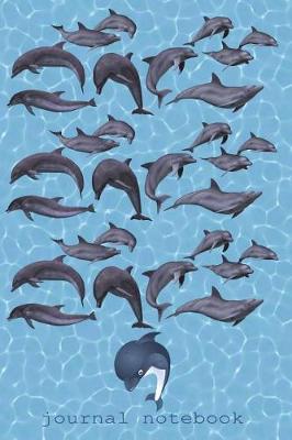 Book cover for Swimming Dolphins Journal Notebook