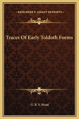 Book cover for Traces Of Early Toldoth Forms