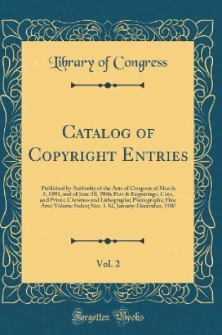 Cover of Catalog of Copyright Entries, Vol. 2