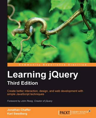 Book cover for Learning jQuery, Third Edition