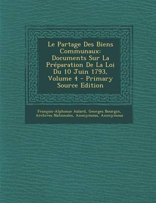 Book cover for Le Partage Des Biens Communaux