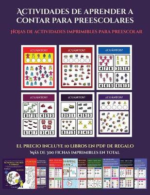 Cover of Hojas de actividades imprimibles para preescolar (Actividades de aprender a contar para preescolares)