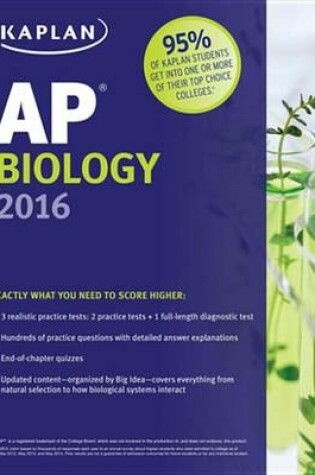 Cover of Kaplan AP Biology 2016