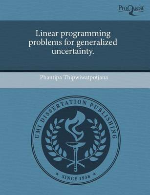 Book cover for Linear Programming Problems for Generalized Uncertainty