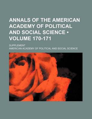 Book cover for Annals of the American Academy of Political and Social Science (Volume 170-171); Supplement