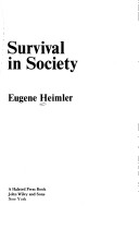 Book cover for Heimler: Survival in Society