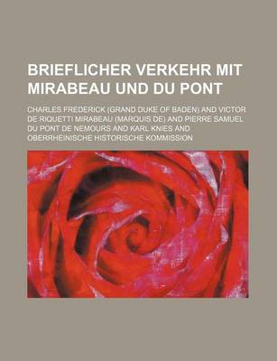 Book cover for Brieflicher Verkehr Mit Mirabeau Und Du Pont