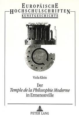 Book cover for Der Temple de La Philosophie Moderne in Ermenonville