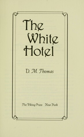 Book cover for The White Hotel