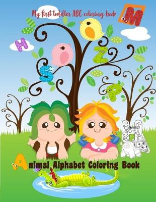 Book cover for Animal Alphabet Coloring Book