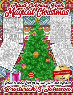 Book cover for Magical Christmas Adult Coloring Book