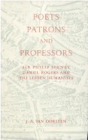 Cover of Poets, Patrons and Professors. Sir Philip Sidney, Daniel Rogers and the Leiden Humanists