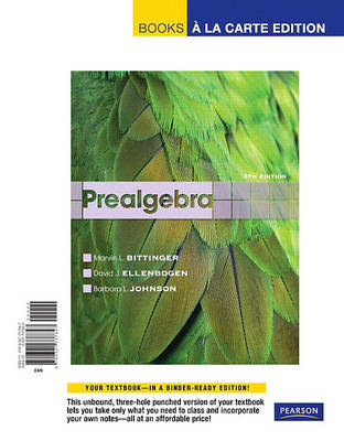 Book cover for Prealgebra, Books a la Carte Edition