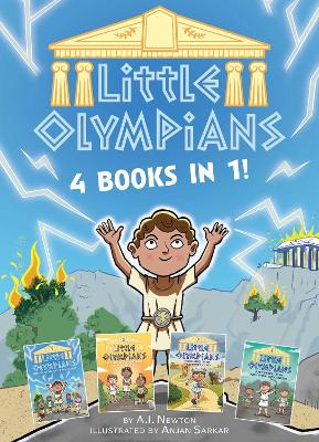 Cover of 4 books in 1! (A Chapter Book Series about Little Greek Gods)