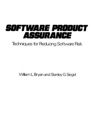 Book cover for Software Product Assurance