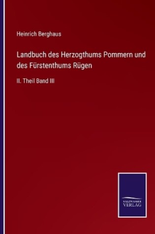Cover of Landbuch des Herzogthums Pommern und des Fürstenthums Rügen