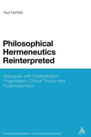 Cover of Philosophical Hermeneutics Reinterpreted