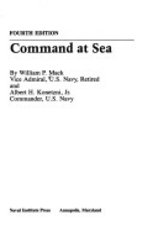 Cover of Command at Sea