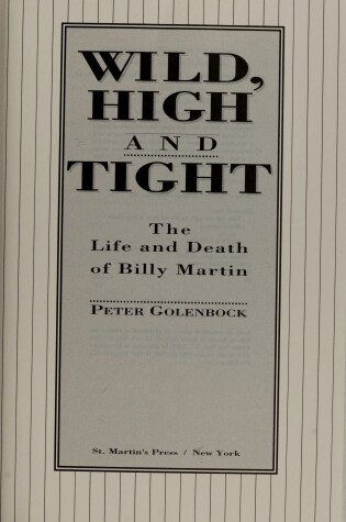 Cover of Wild, High and Tight