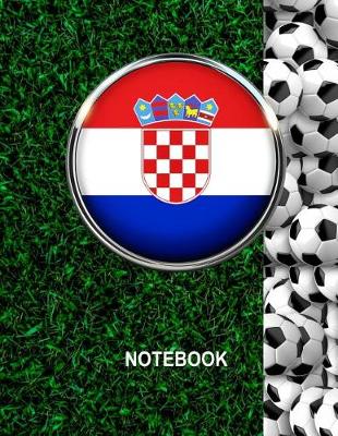 Book cover for Notebook. Croatia Flag And Soccer Balls Cover. For Soccer Fans. Blank Lined Planner Journal Diary.