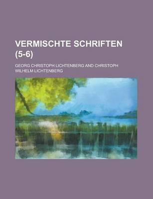 Book cover for Vermischte Schriften (5-6 )