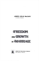 Book cover for Freedom and Growth in Marriage