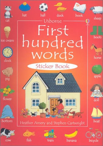 Book cover for First Hundred Words in English Sticker Book