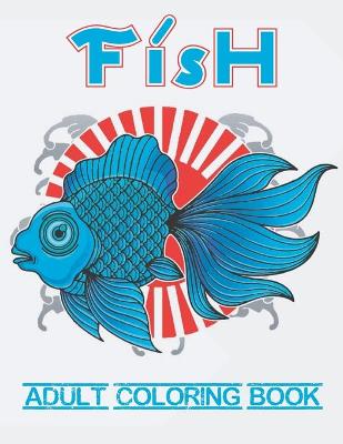 Book cover for fish adult coloring book