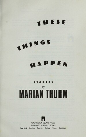 Book cover for These Things Happen