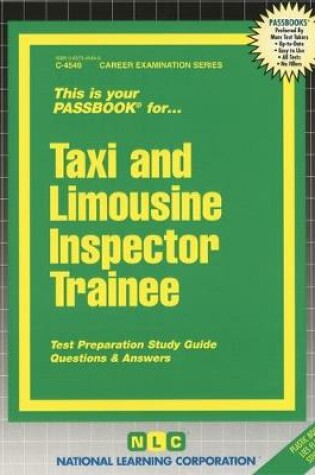 Cover of Taxi and Limousine Investigator Trainee