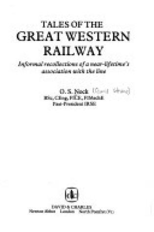 Cover of Tales of the Great Western Railway