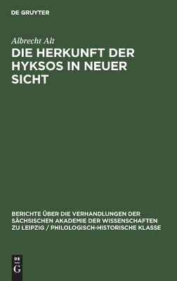 Book cover for Die Herkunft Der Hyksos in Neuer Sicht
