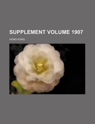 Book cover for Supplement Volume 1907