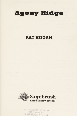 Cover of Agony Ridge
