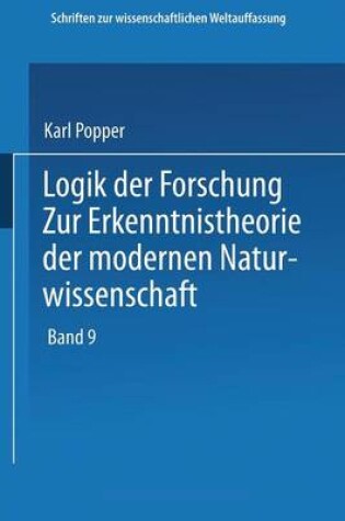 Cover of Logik Der Forschung