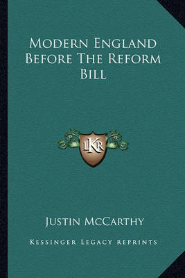 Book cover for Modern England Before the Reform Bill