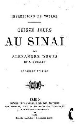 Cover of Impressions de voyage, Quinze jours au Sinai