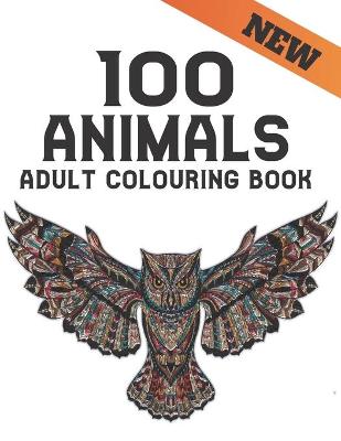 Book cover for 100 Animals Adult Colouring Book