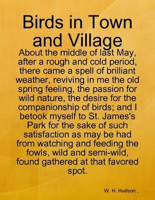 Book cover for Birds in Town and Village