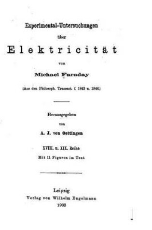 Cover of Experimental-untersuchungen über Elektricität