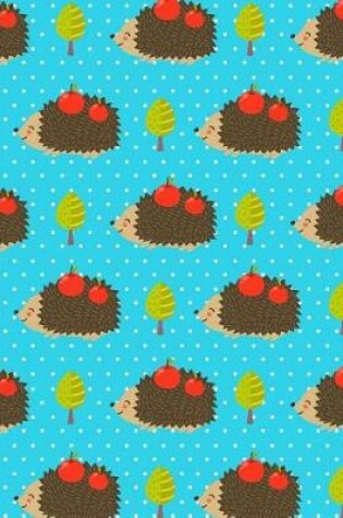 Cover of Bullet Journal Notebook Cute Hedgehogs with Apples Pattern 1