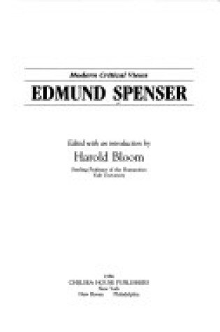 Cover of Edmund Spenser