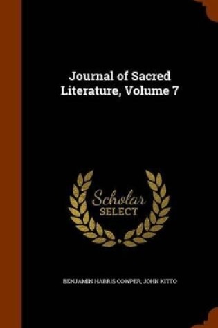 Cover of Journal of Sacred Literature, Volume 7