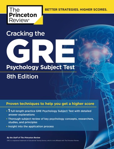 Cover of Cracking the GRE Psychology Subject Test, 8th Edition