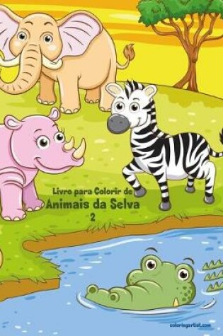 Cover of Livro para Colorir de Animais da Selva 2