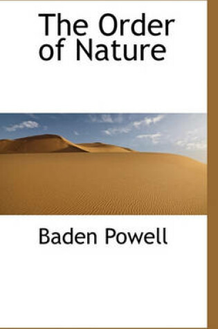 Cover of The Order of Nature