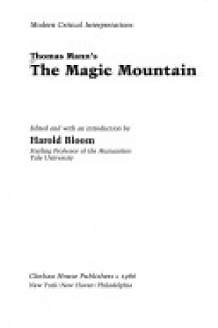 Cover of Thomas Mann's the Magic Mountain